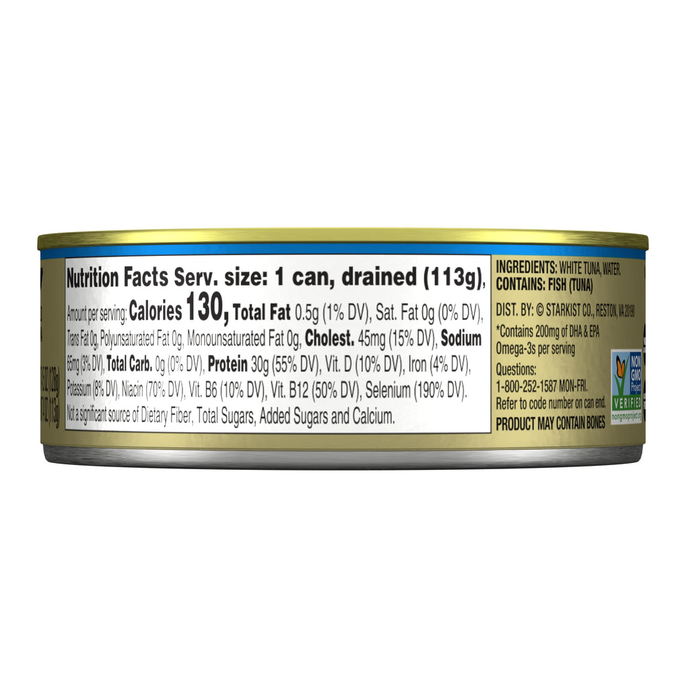 StarKist tuna in water can shown with greens for a healthy salad