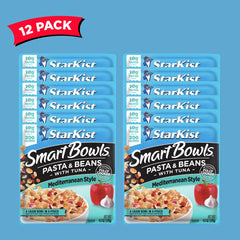 Starkist Smart Bowls nutrition label close-up showing 10g protein per pouch.