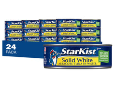 StarKist solid white albacore tuna in water with 25% less sodium for lighter meals.