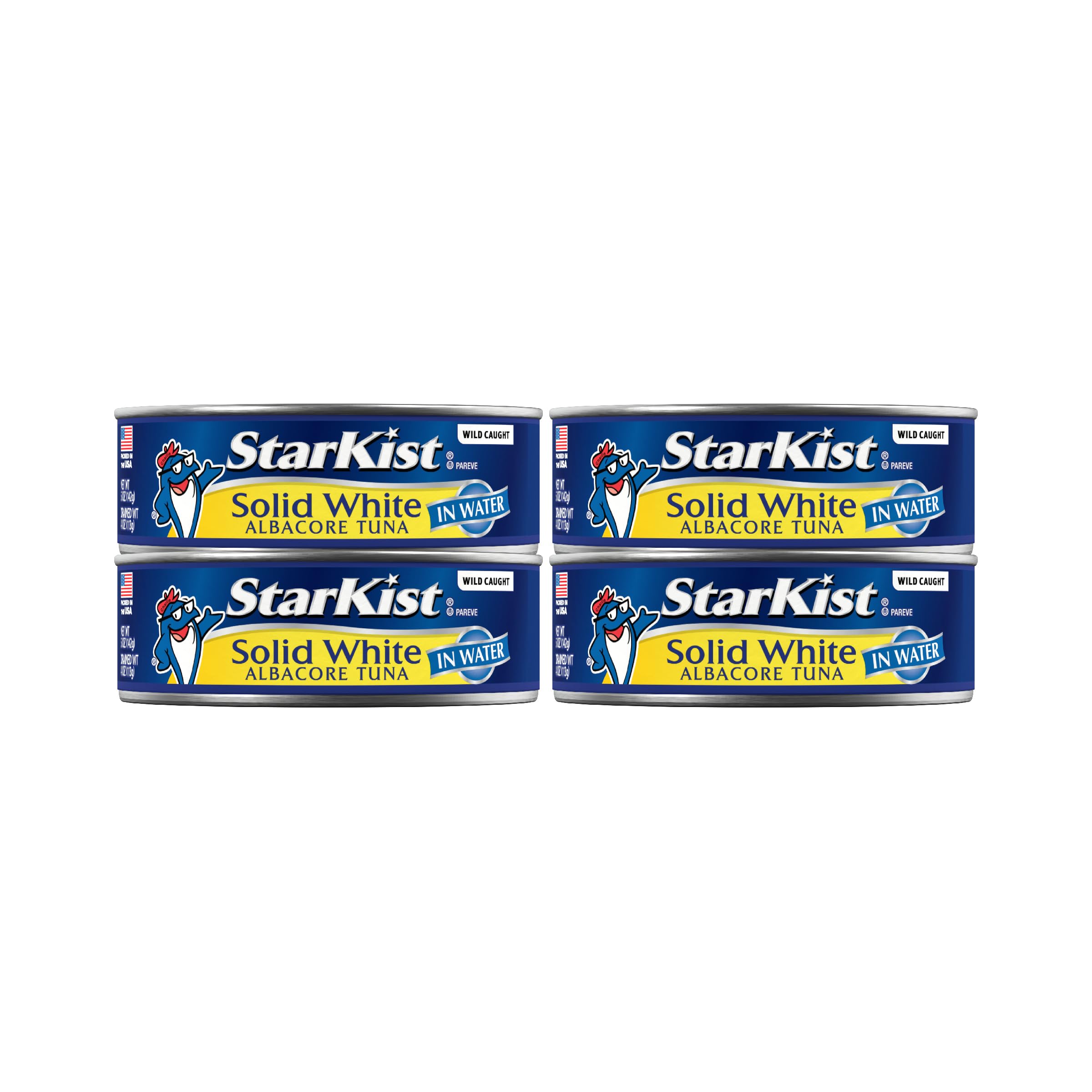 StarKist solid white albacore tuna in water 5 oz can, 4-pack, convenient protein for meals.