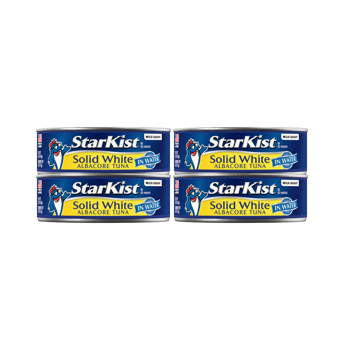 StarKist solid white albacore tuna in water 5 oz can, 4-pack, convenient protein for meals.