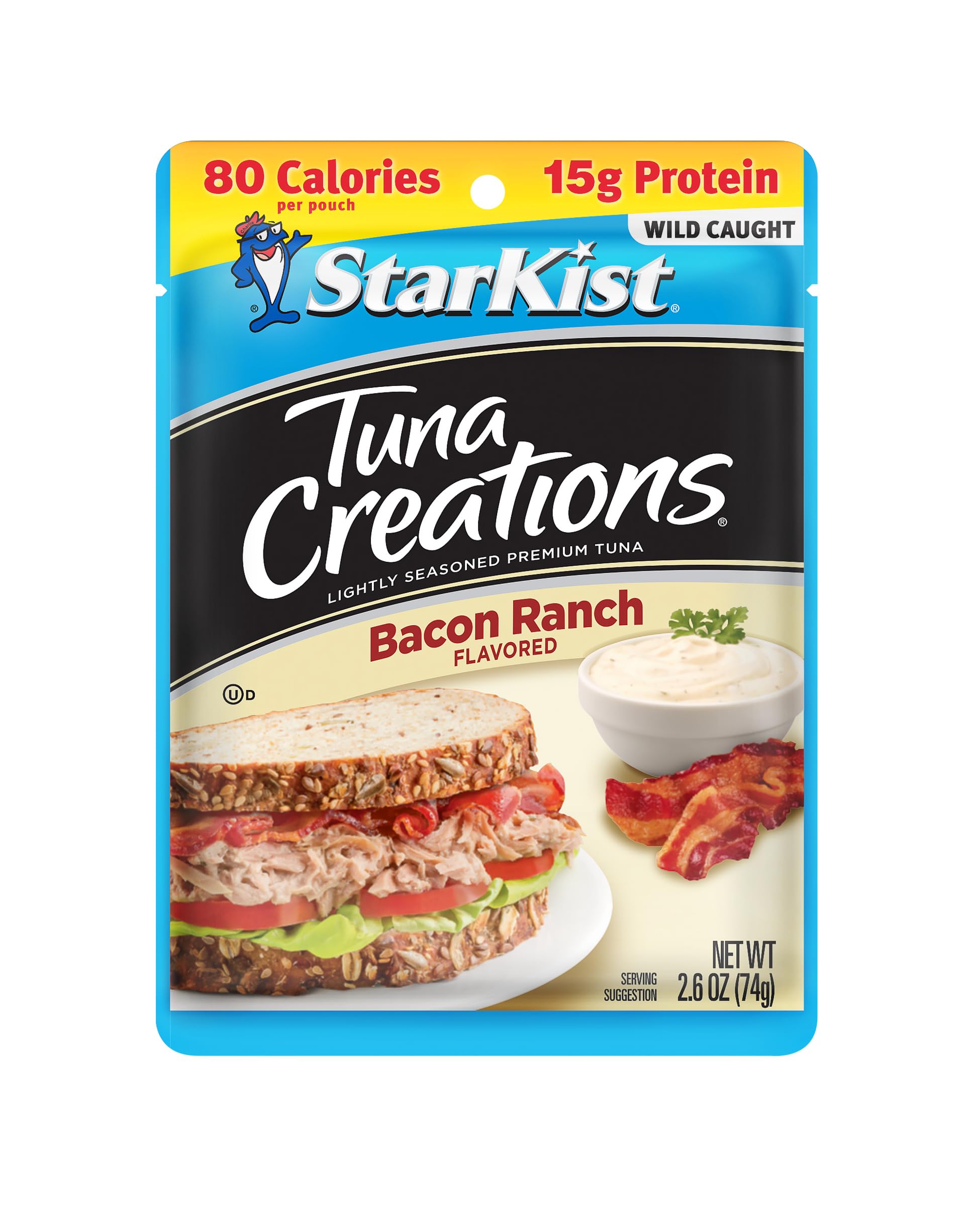 StarKist Tuna Creations Bacon Ranch pouch packaging for quick ready-to-eat meals