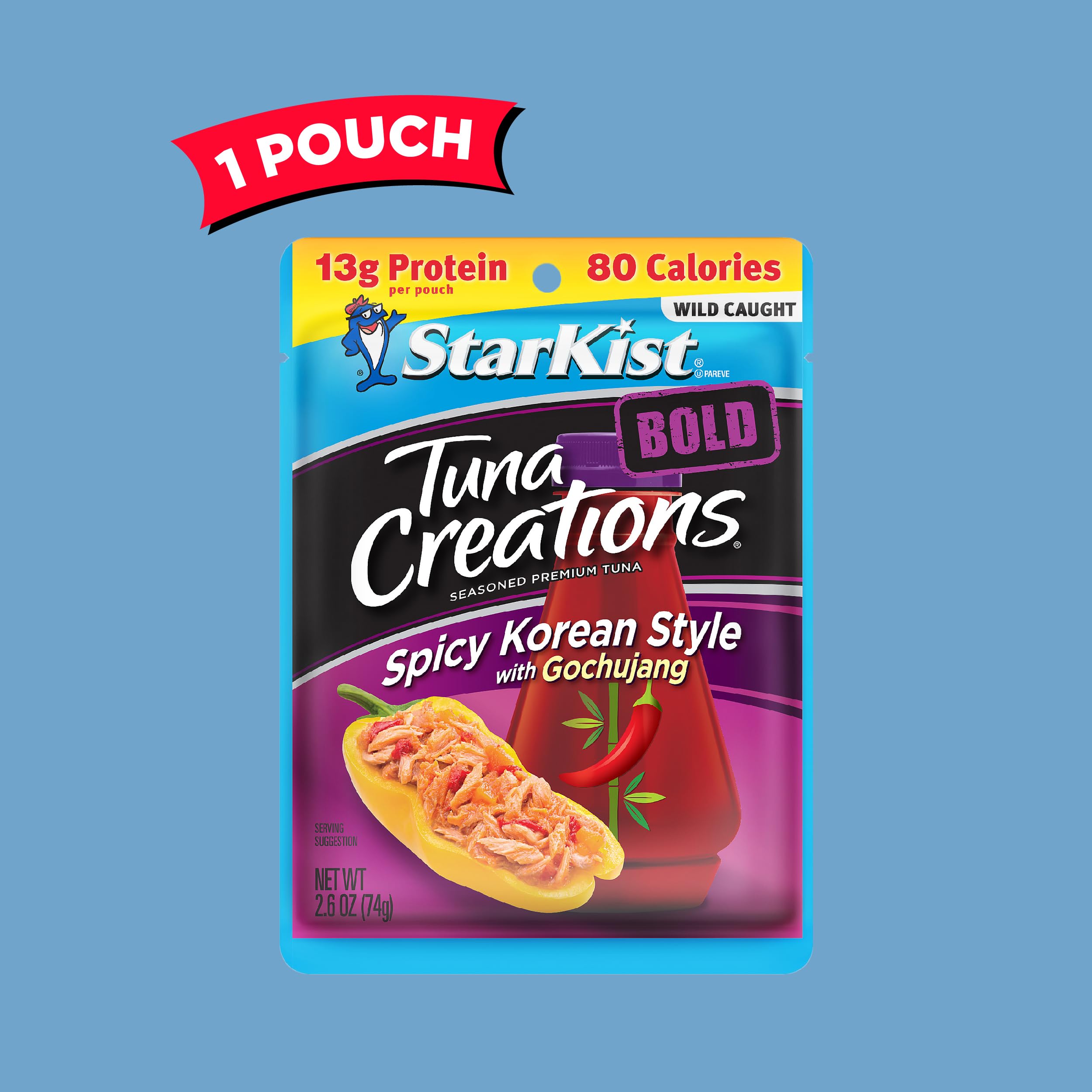 StarKist Gochujang pouch showing seal and portability for lunch prep