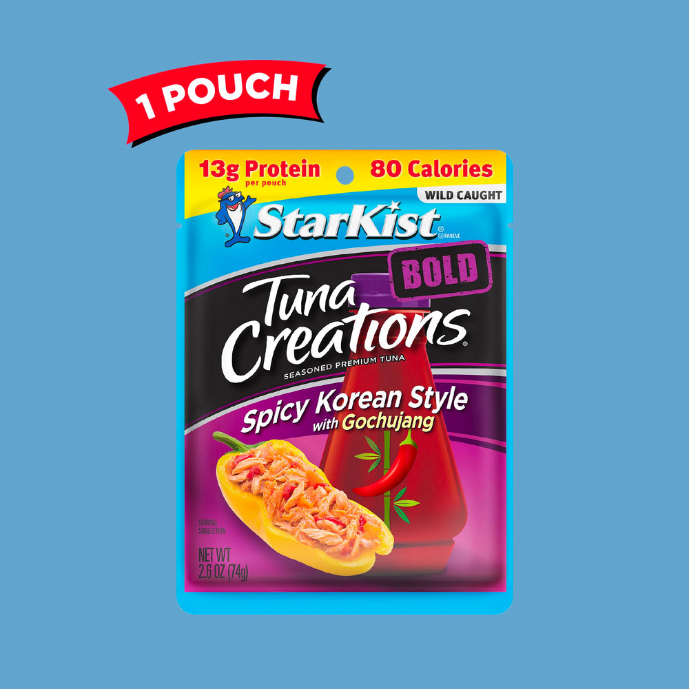 StarKist Gochujang pouch showing seal and portability for lunch prep