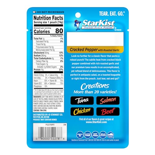 StarKist tuna pouch added to a colorful salad to boost protein.