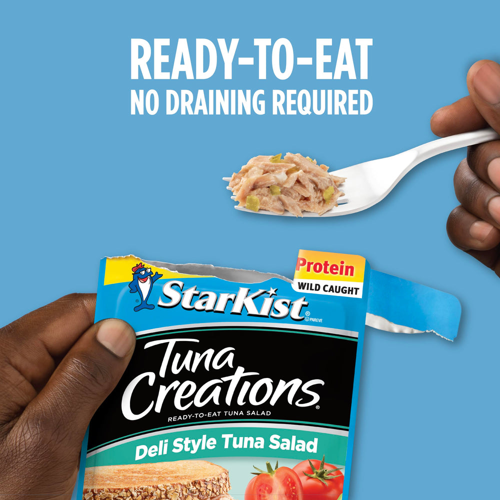 StarKist tuna salad pouch on a salad plate for a protein boost