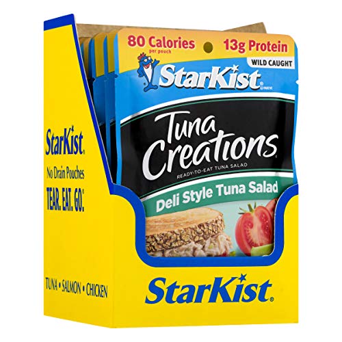 StarKist Deli Style tuna salad pouch label highlighting soy-free