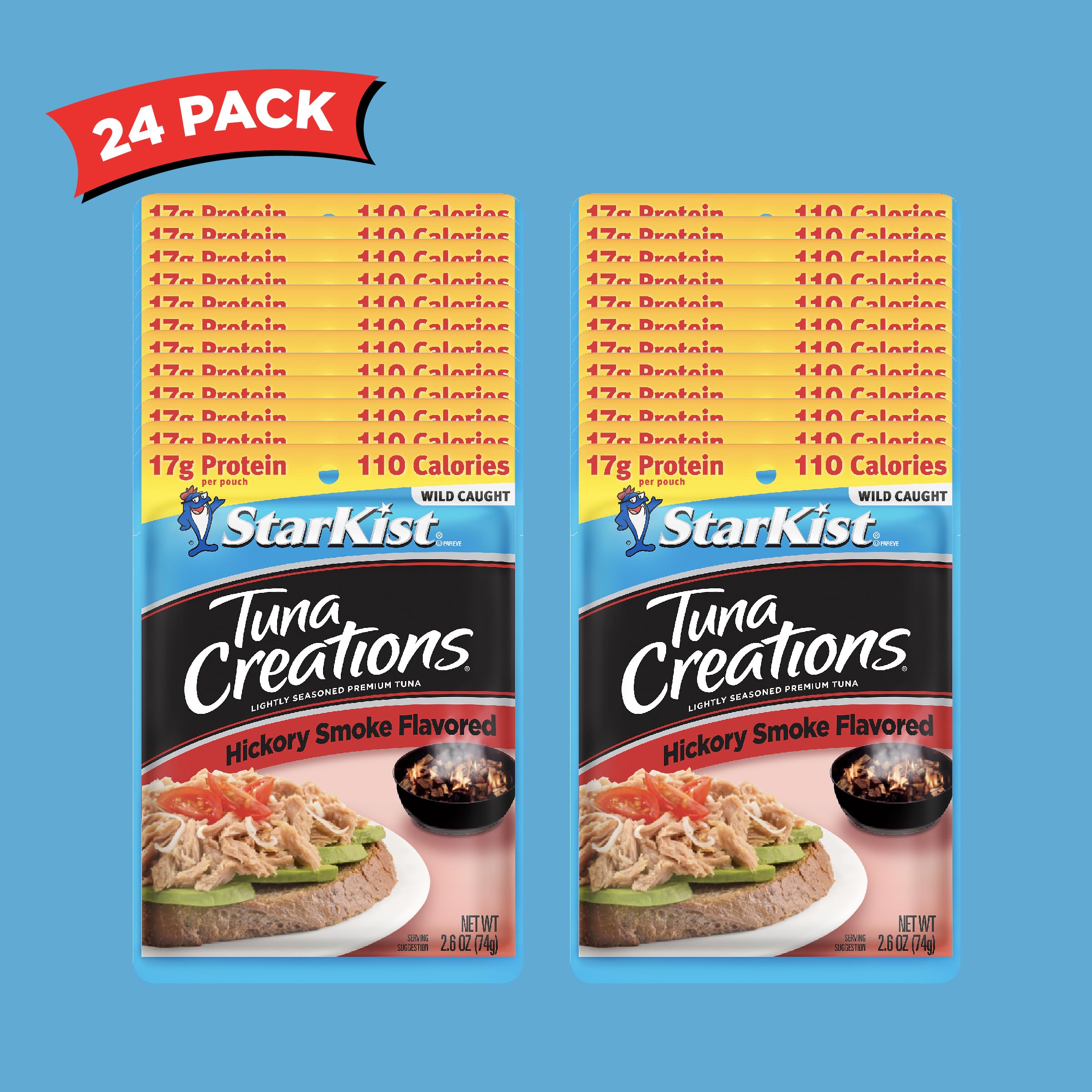 StarKist Tuna Creations Hickory Smoked pouch over a rice bowl for a protein-rich meal.