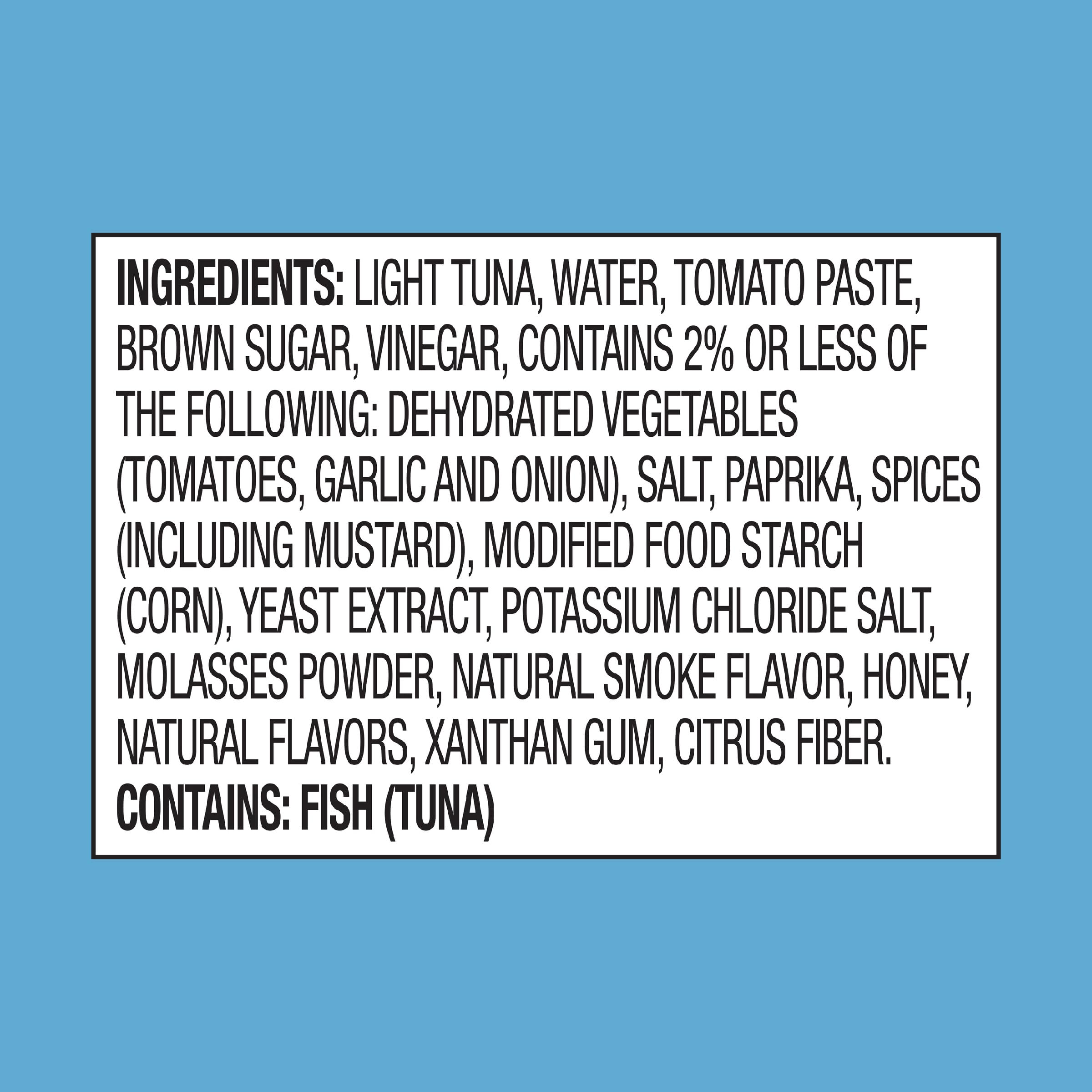 StarKist Tuna Creations Honey BBQ pouch gluten free and soy free