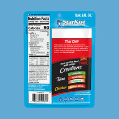 StarKist Tuna Creations label highlighting 14g protein per pouch.