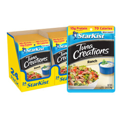 StarKist Tuna Creations Ranch pouch 2.6 oz ready-to-eat for salads and sandwiches.