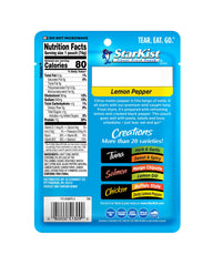 StarKist Tuna Creations ready-to-eat pouch shown; no draining needed for convenience.