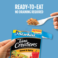 StarKist nutrition label highlights 16 g protein and 90 calories per pouch.