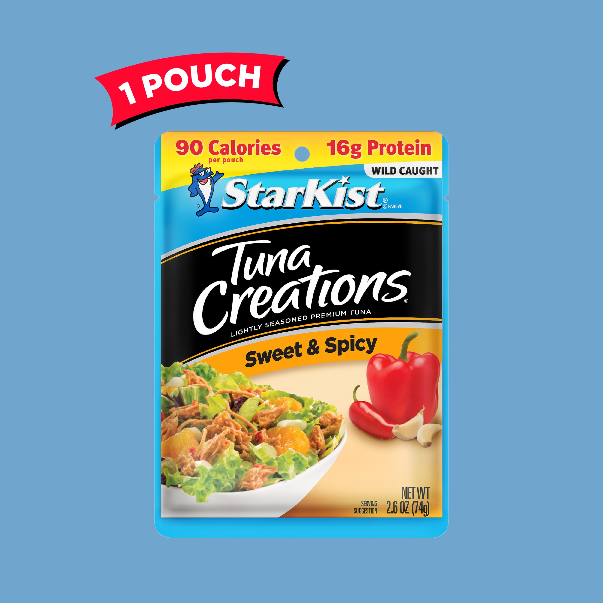 StarKist Tuna Creations Sweet and Spicy with peppers and garlic delivering bold flavor.