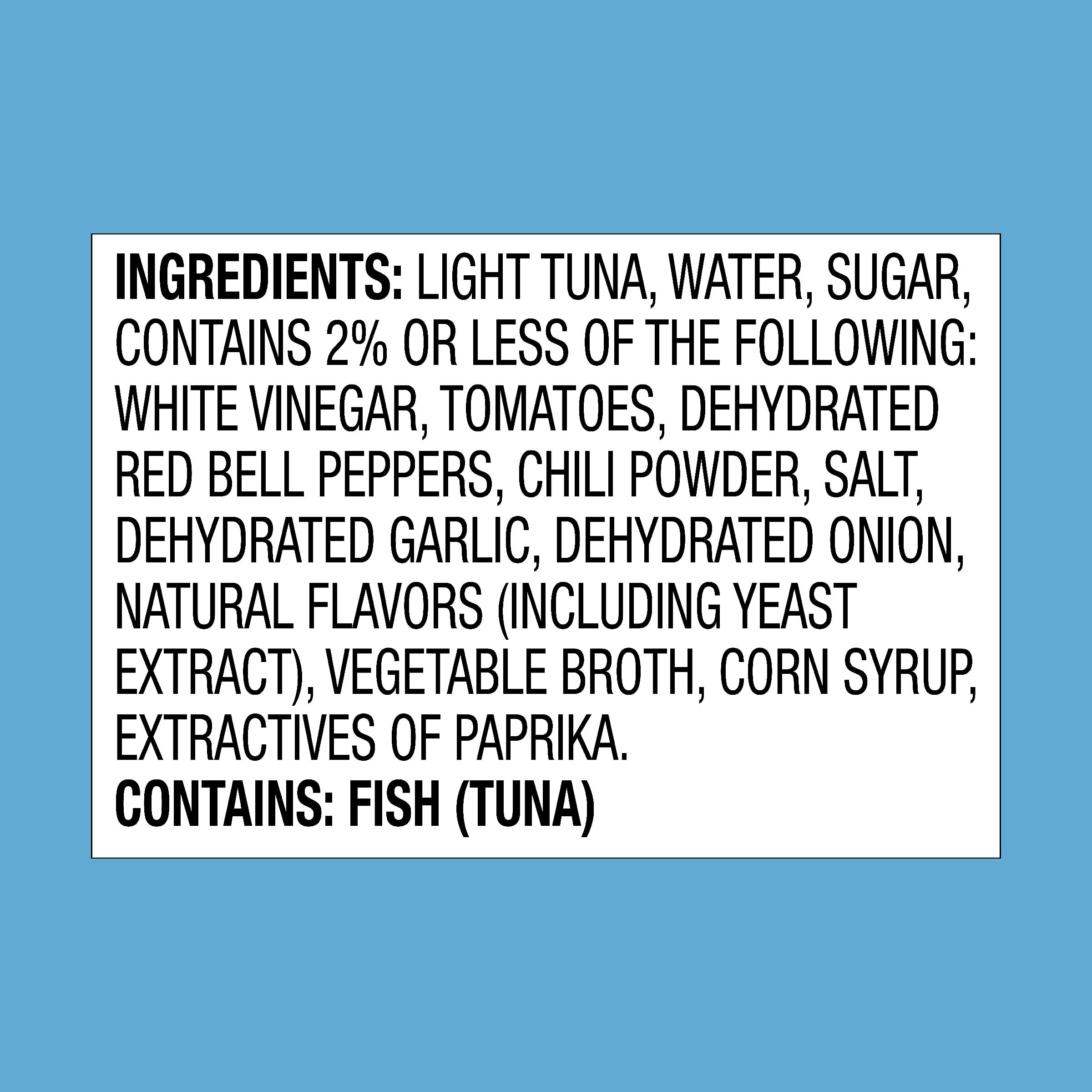 StarKist Tuna Creations Sweet and Spicy pouch stored in a pantry