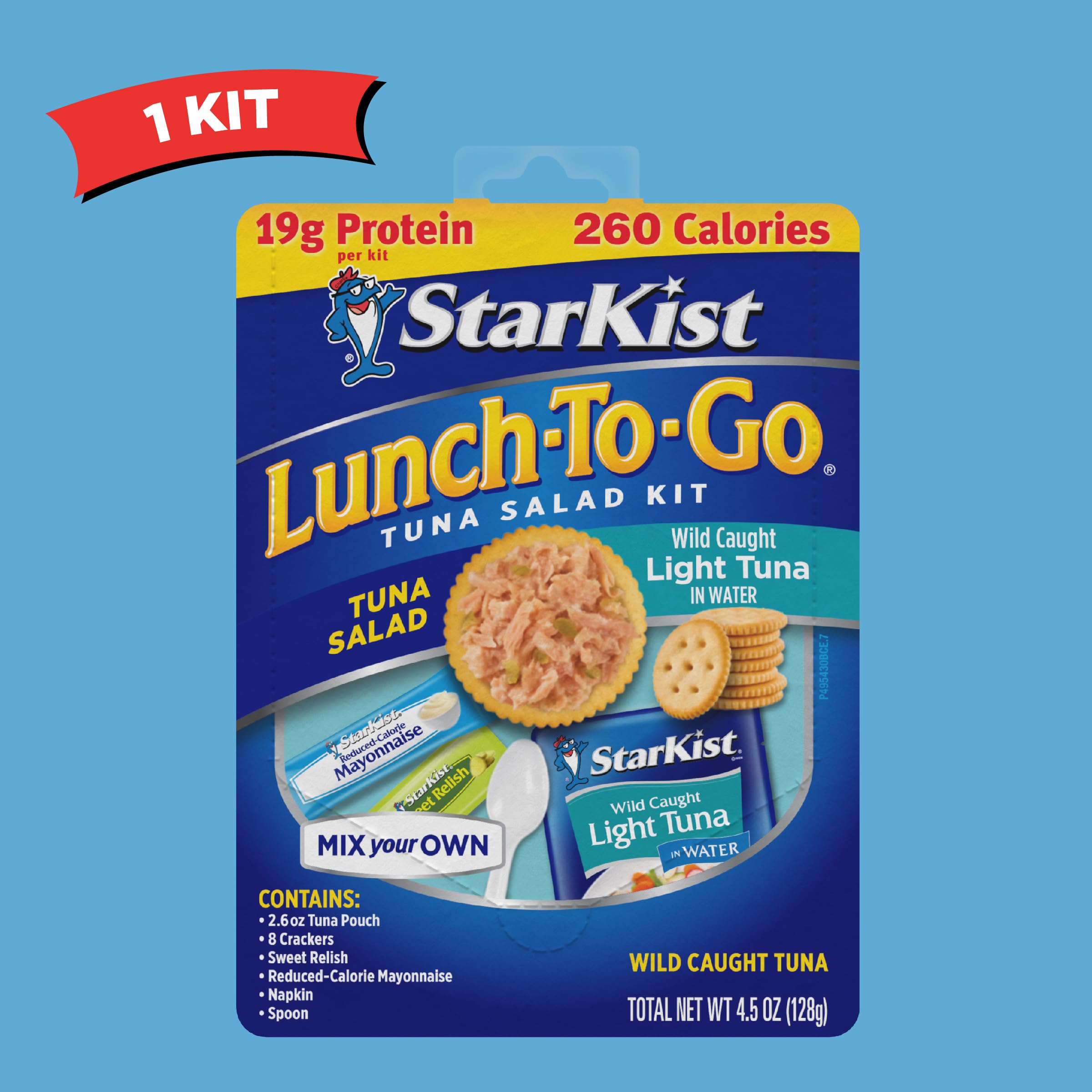 StarKist tuna pouch closeup, 2.6 oz, protein-packed option.