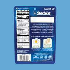 StarKist tuna pouch mild flavor ideal for salads and sandwiches.