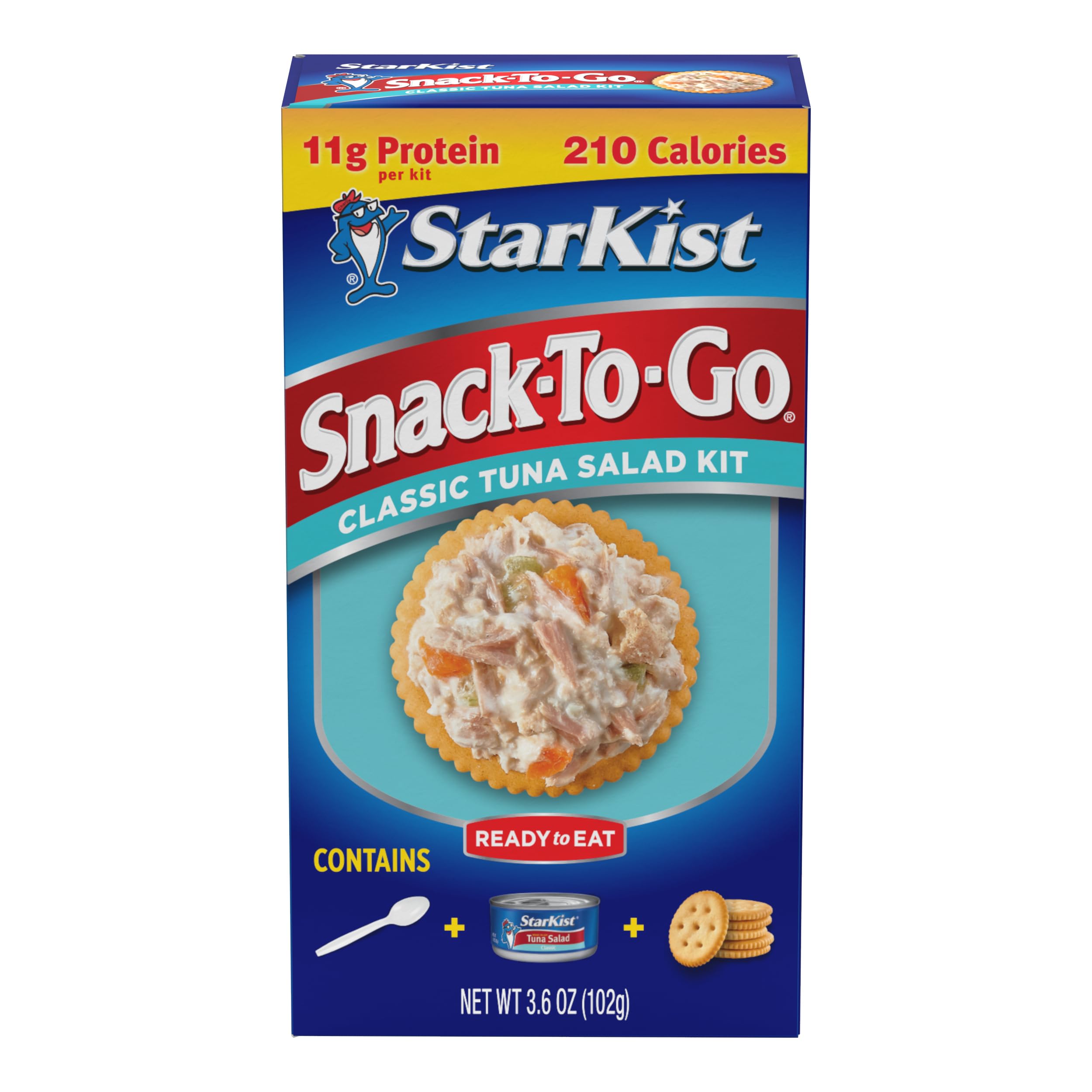 StarKist tuna salad kit with crackers and spoon for a convenient lunch on the go.