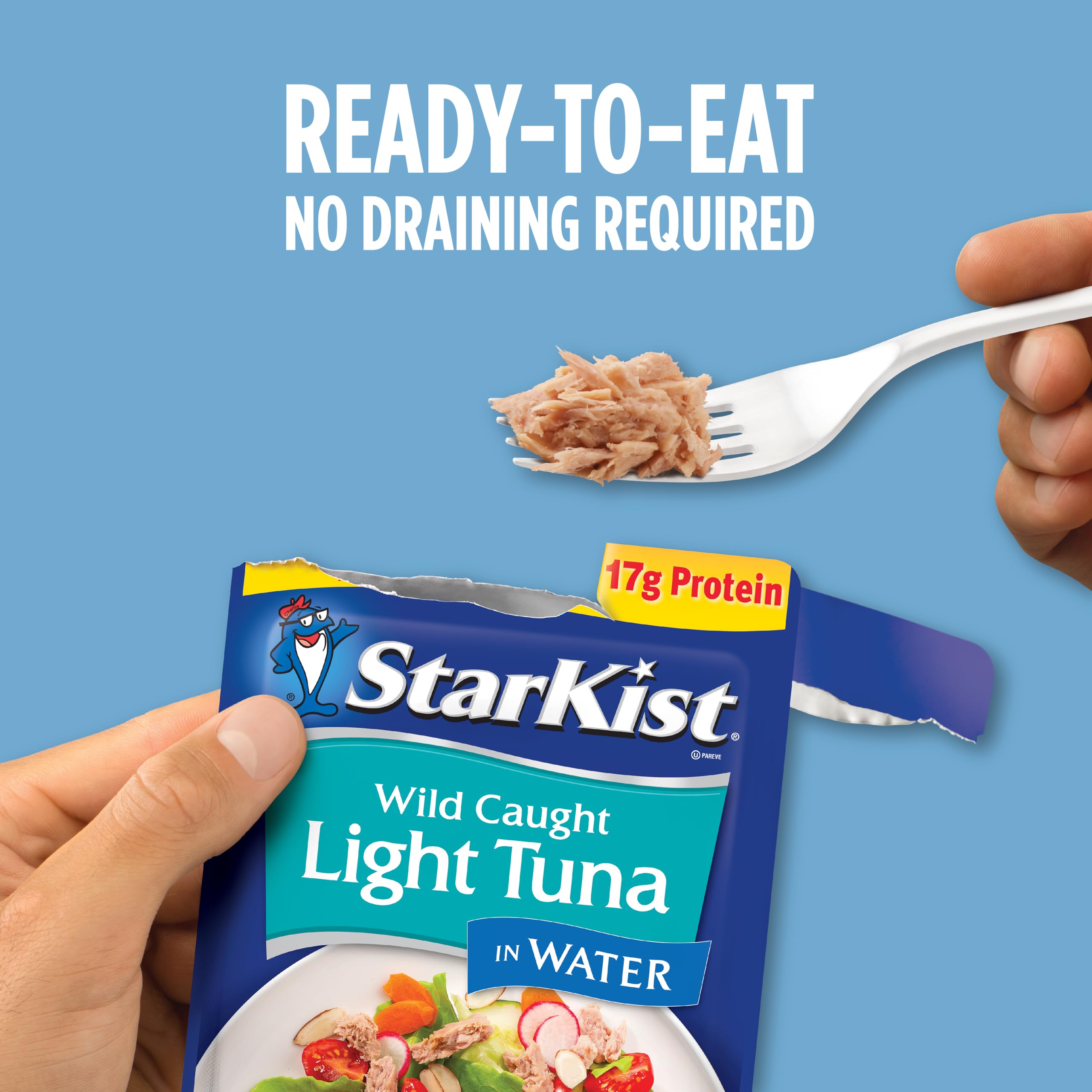 StarKist 12-pack tuna pouches store easily at home, office, or in a bag.