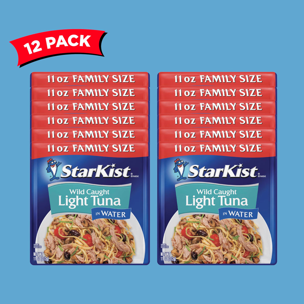 StarKist water-packed tuna provides 80 calories per serving.