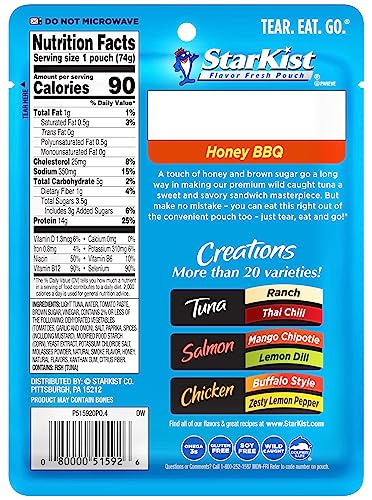 StarKist wild caught tuna with 14g protein per pouch for healthy meals