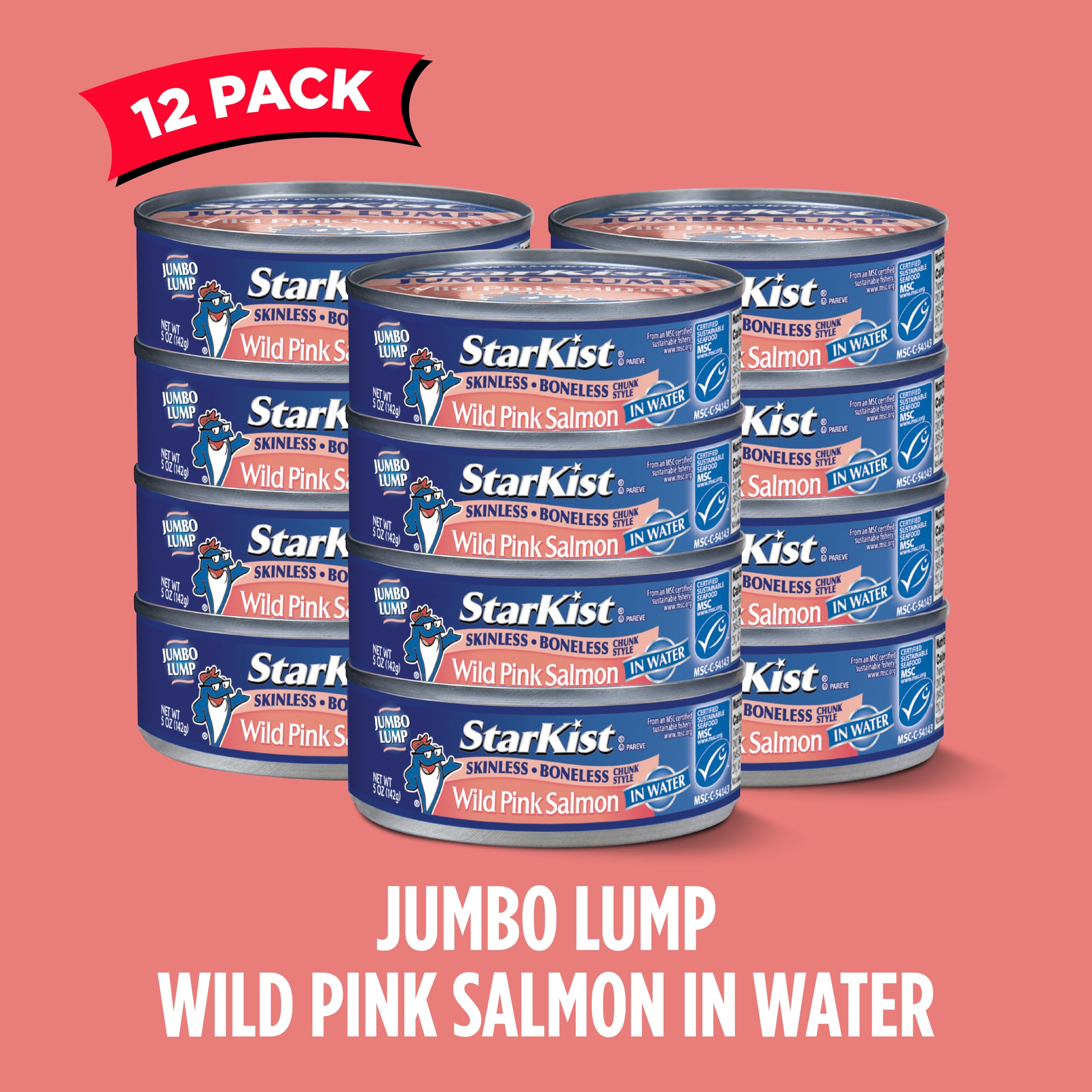 StarKist Wild Pink Salmon boneless, skinless for easy meals.
