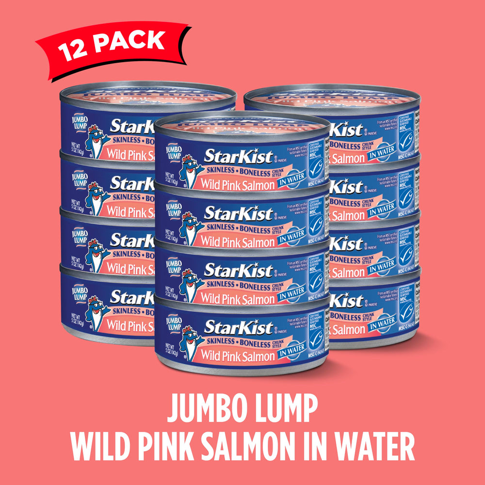 StarKist Wild Pink Salmon boneless, skinless for easy meals.