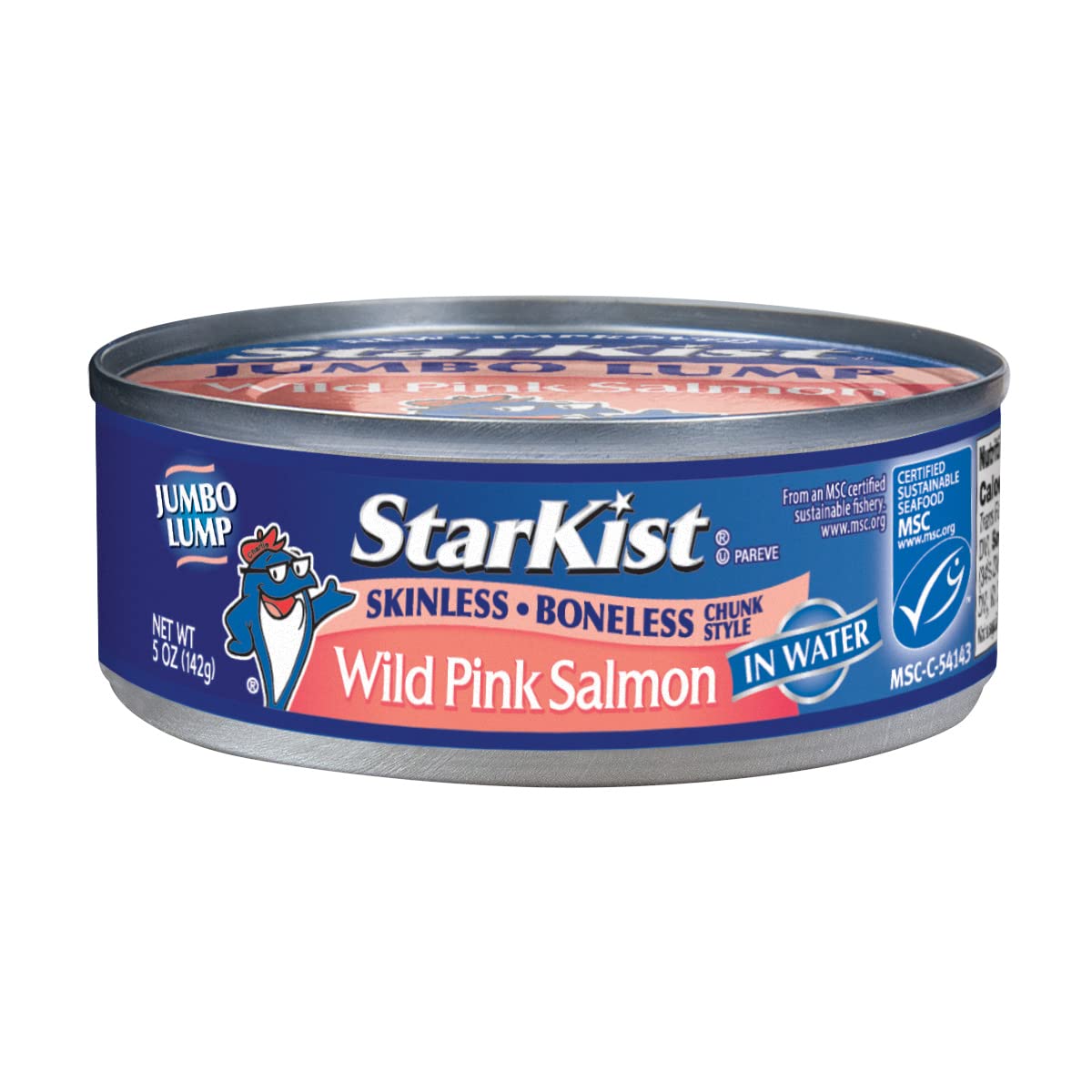 StarKist Wild Pink Salmon can with pop-tab packaging and sustainable sourcing.