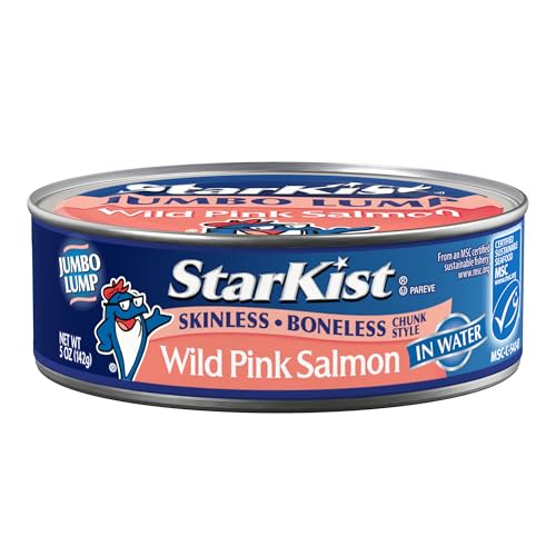 StarKist Wild Pink Salmon provides omega-3s for heart-healthy snacking.