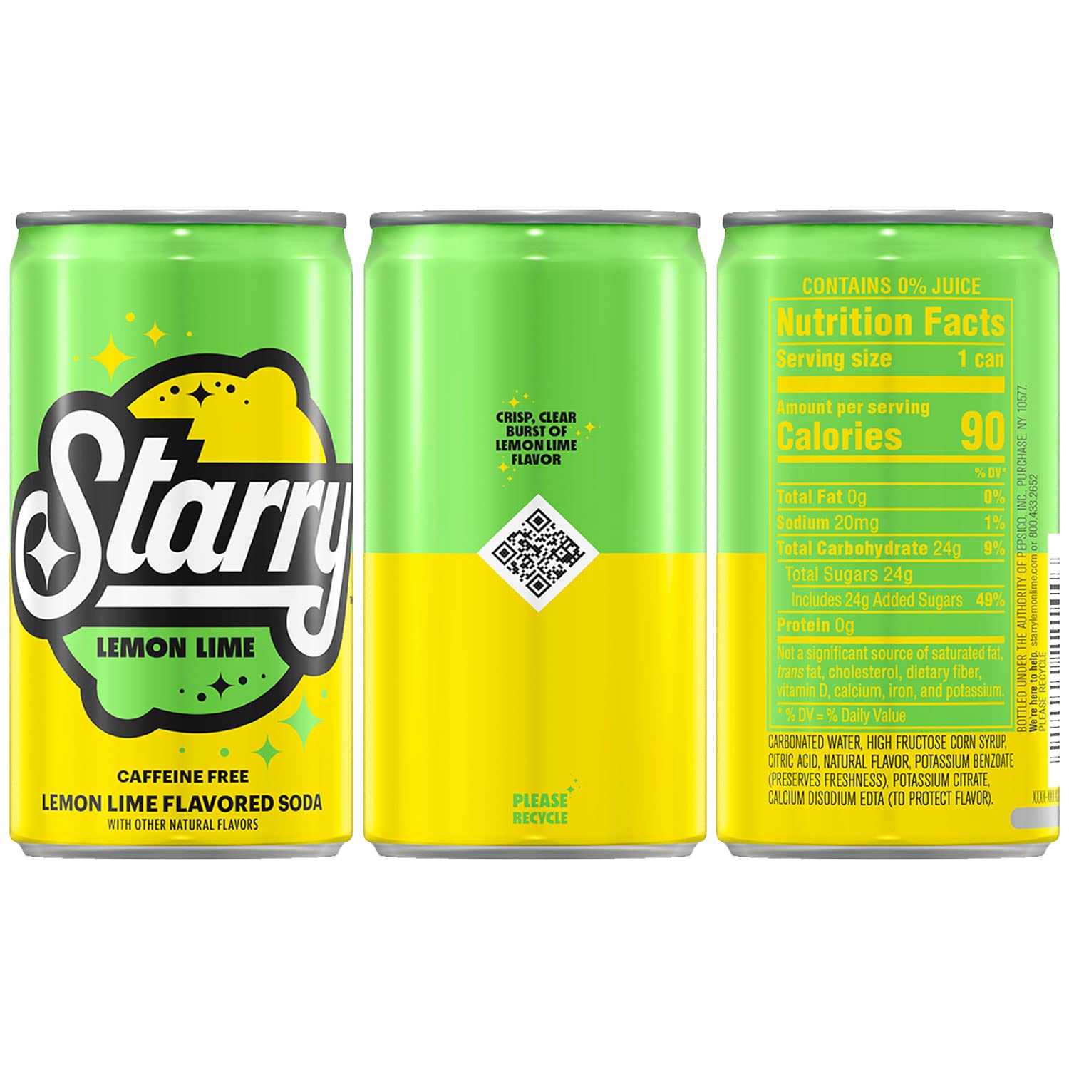 Starry Lemon Lime Soda delivers crisp lemon-lime flavor in a compact, easy-to-carry can.