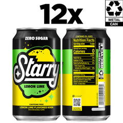 Starry Zero Sugar Lemon Lime soda brand design, eye-catching and easy to share