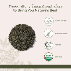 Starwest Botanicals brewed tea cup with steam highlights crisp flavor and aromatic notes.