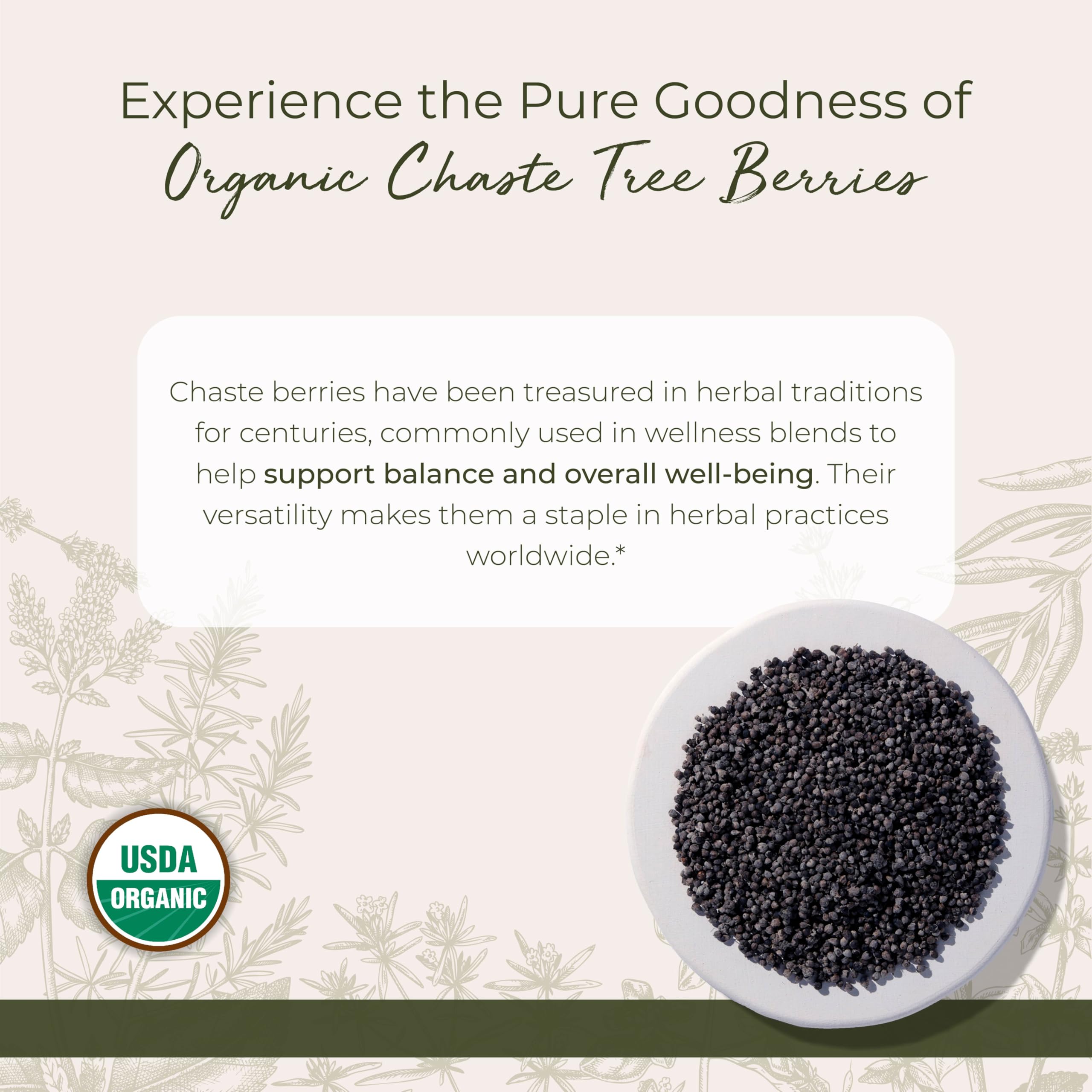 Starwest Botanicals chaste tree berries ready for herbal tea blends and tinctures