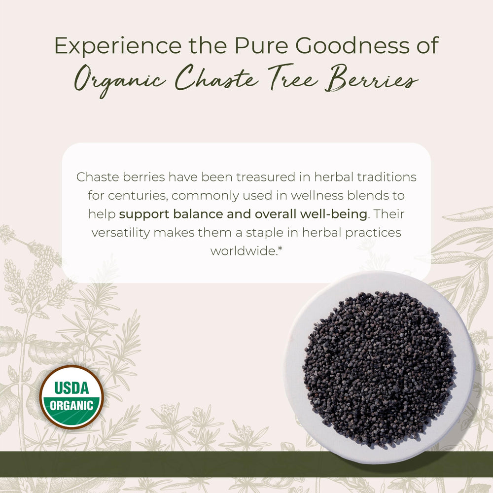 Starwest Botanicals chaste tree berries ready for herbal tea blends and tinctures