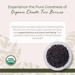 Starwest Botanicals chaste tree berries ready for herbal tea blends and tinctures
