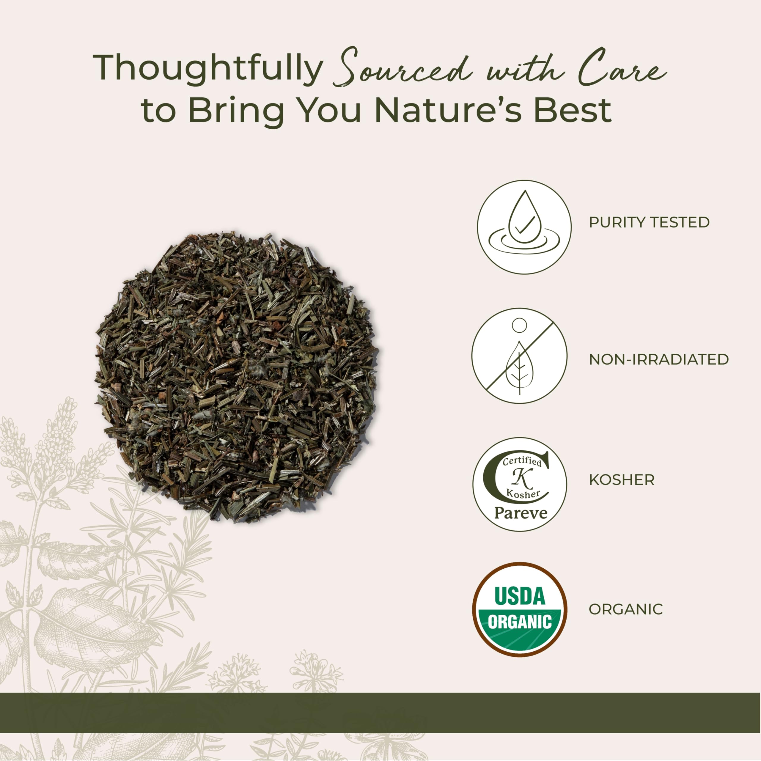 Starwest Botanicals Cleavers herb 4oz pouch—convenient storage and freshness.