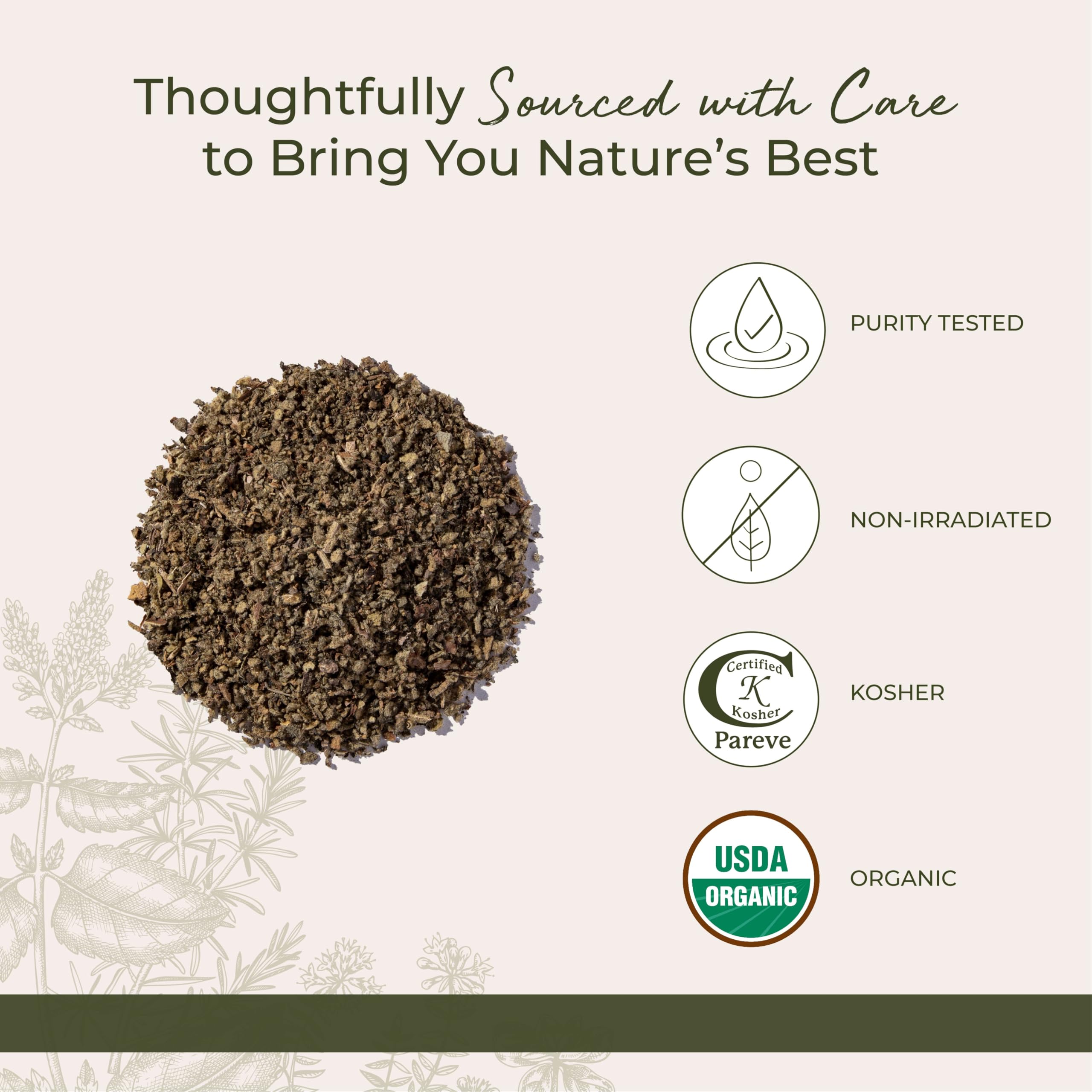 Starwest Botanicals Mullein Leaf cut and sifted—consistent size for brewing