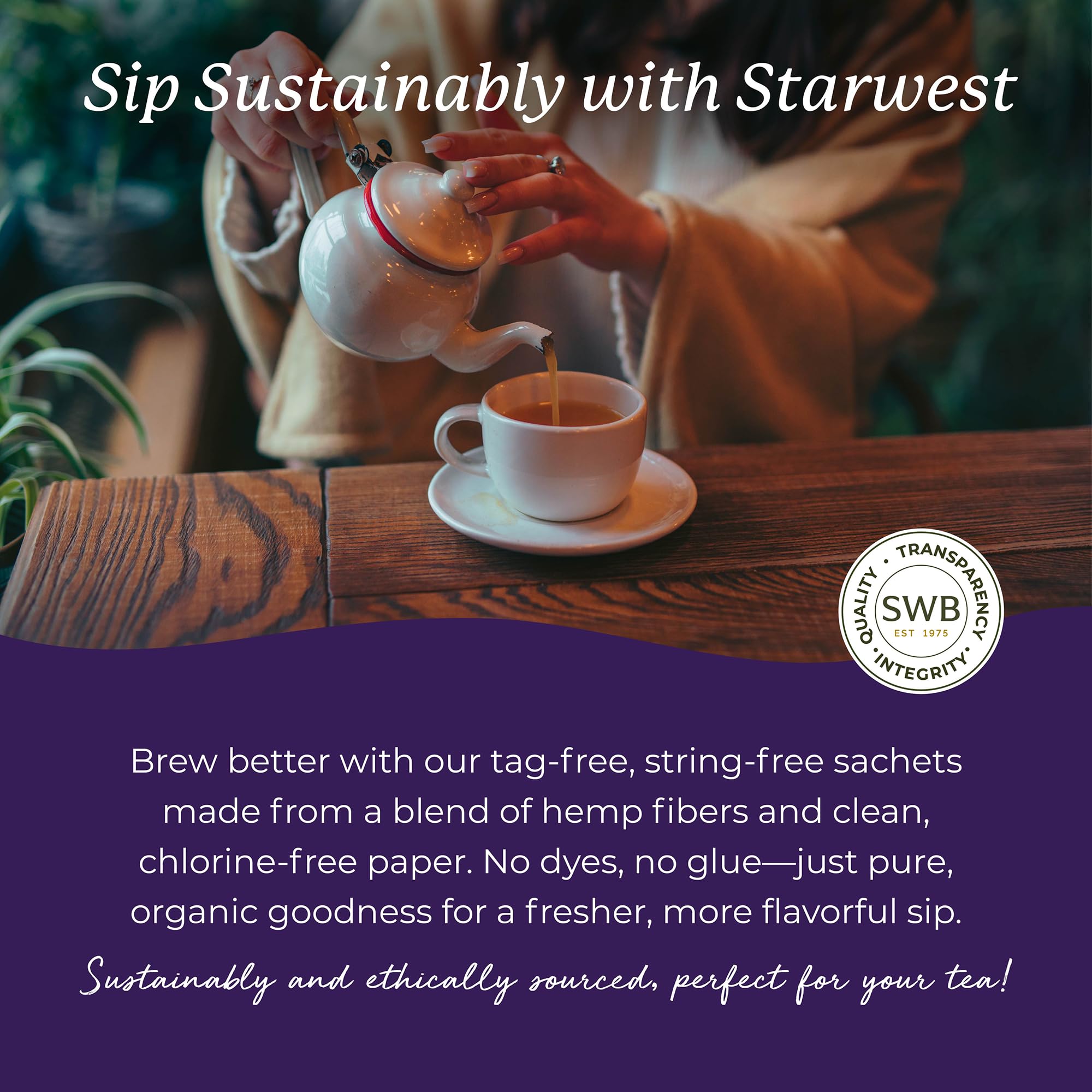 Starwest Botanicals organic and non-GMO labels reflect trusted, pure ingredients.