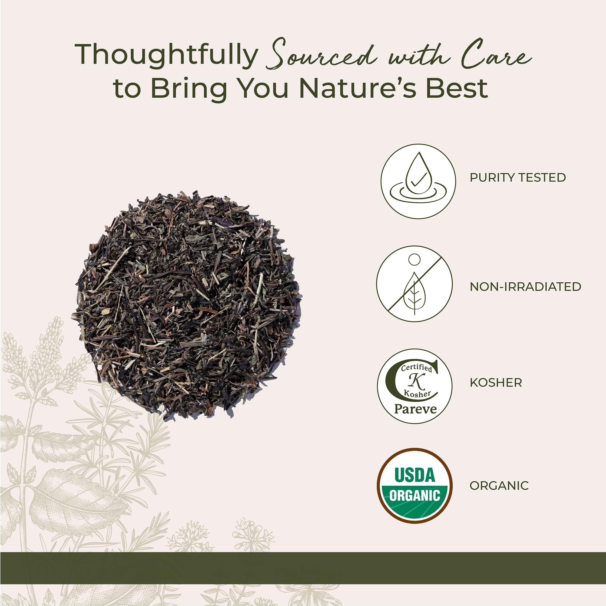 Starwest Botanicals Organic Plantain Leaf cut and sifted for consistent steeping