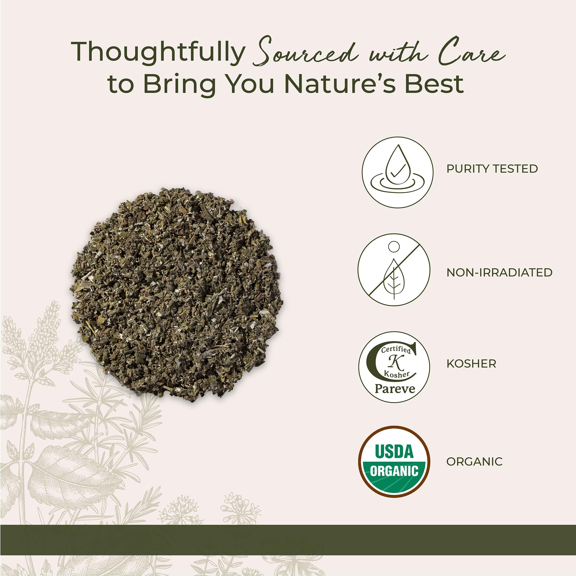 Starwest Botanicals Organic Raspberry Leaf kosher-certified and reliably sourced