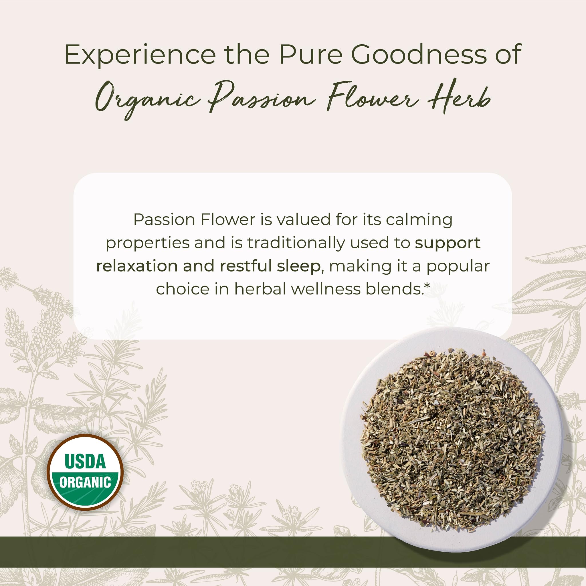 Starwest Botanicals Organic passion flower tea blend ready to steep