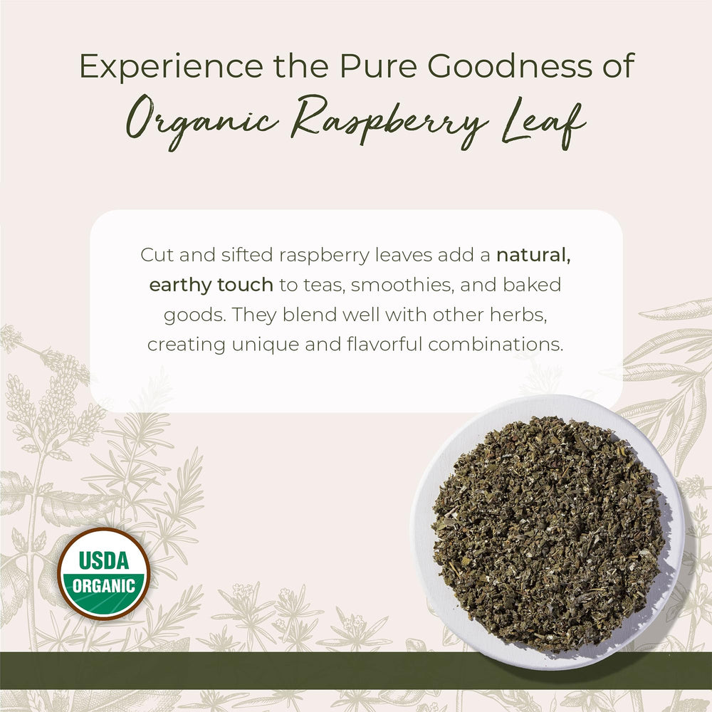 Starwest Botanicals Raspberry Leaf cut-sifted leaves for flavorful blends