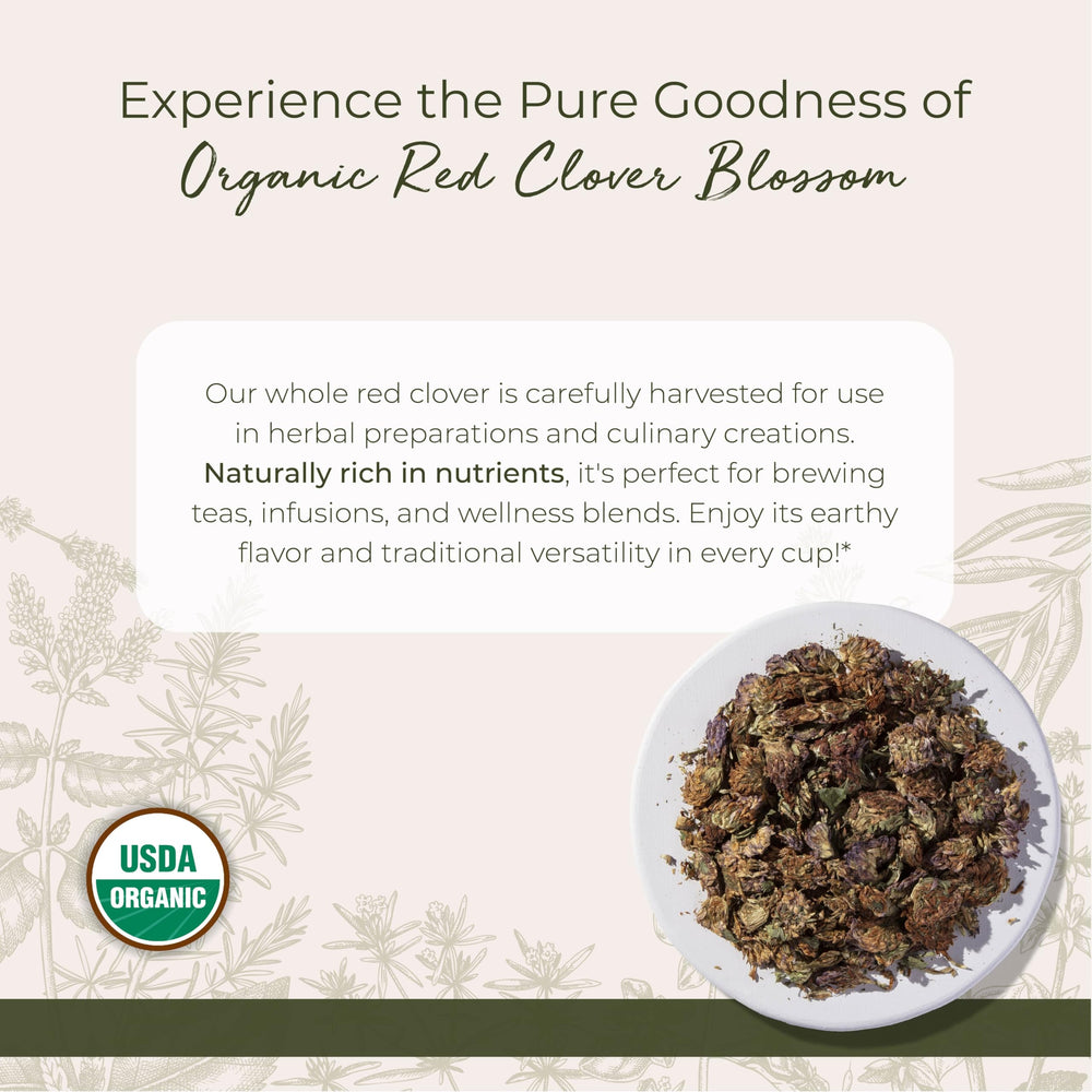 Starwest Botanicals organic red clover blossoms for herbal blends