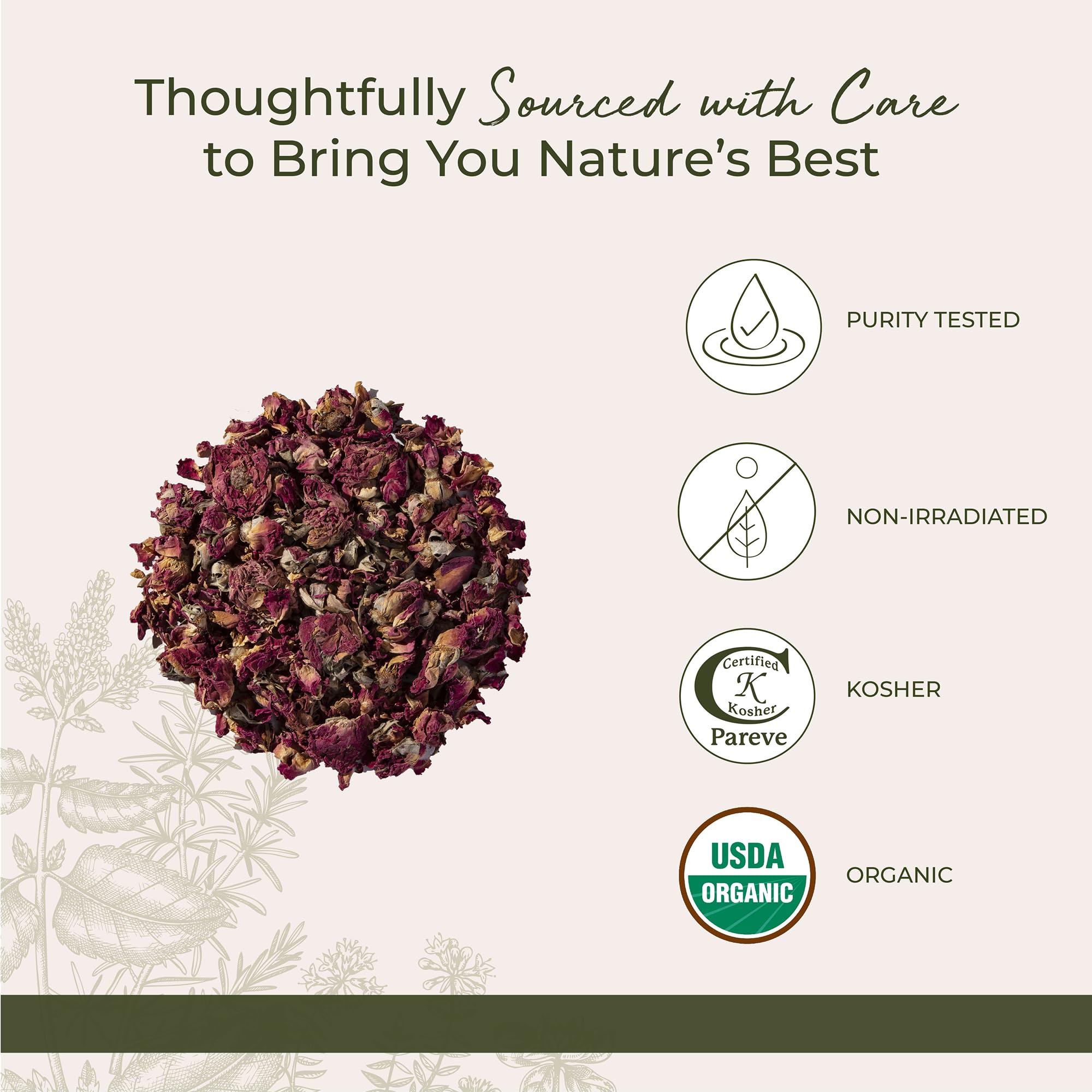 Starwest Botanicals rose petals for baking and dessert garnish.