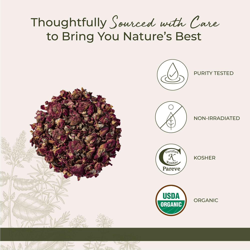 Starwest Botanicals rose petals for baking and dessert garnish.