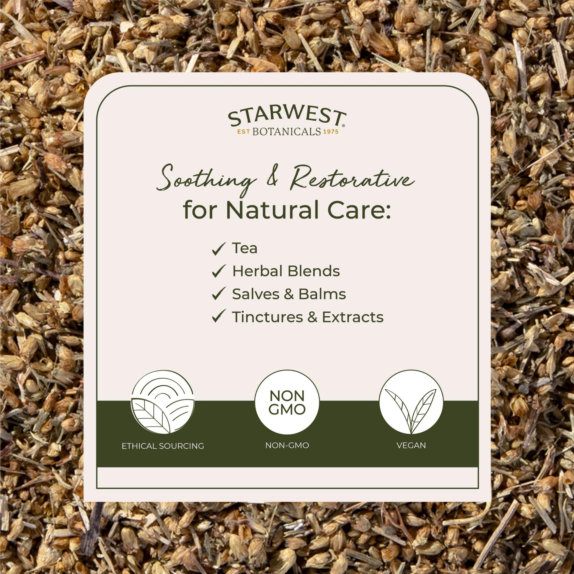 Starwest Botanicals yarrow flowers cut sifted for easy blending