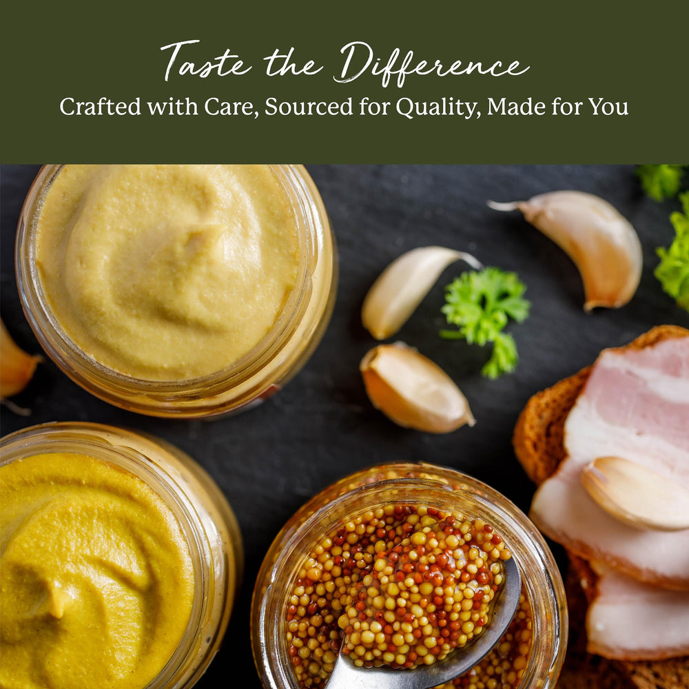 Starwest mustard seed powder shown with spice jar perfect for rubs