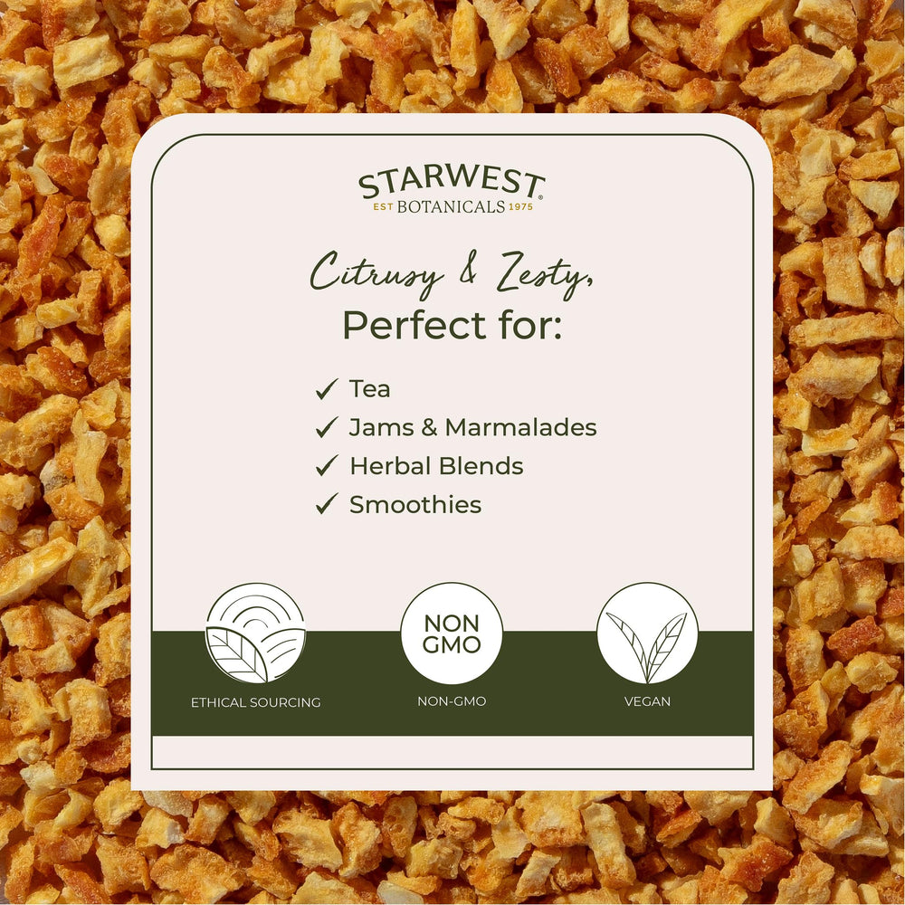 Starwest Orange Peel dried slices – ideal for teas, garnishes, and zest