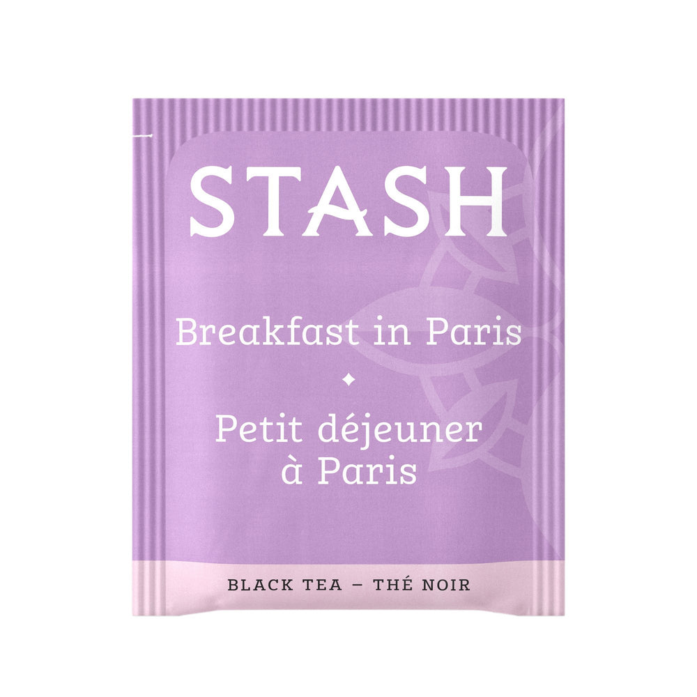 Stash Breakfast in Paris tea tin holds premium blend for daily brewing