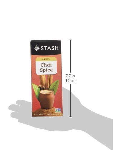 Stash Chai Spice Black Tea cup served with milk to highlight creamy chai
